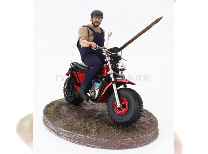 MOTOZODIACO Tuareg (1972) With Bud Spencer Action Figure - From Movie - Altrimenti Ci Arrabbiamo - Tv Series - - Motorcycle, Red