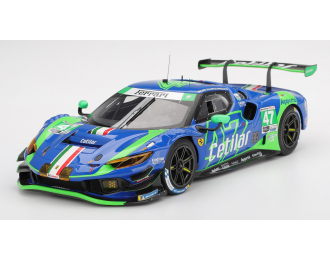 FERRARI 296 Gt3 3.0l Turvo V6 Team Cetilar Racing №47 Imsa 24h Daytona (2025) Lorenzo Patrese - Antonio Fuoco - Roberto Lacorte - Nicola Lacorte, Blue Green