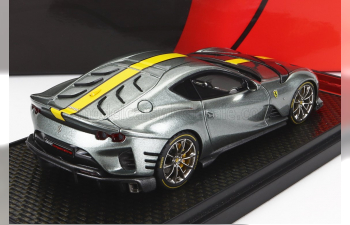 FERRARI 812 Competizione (2021), Grigio Coburn Yellow - Grey Met