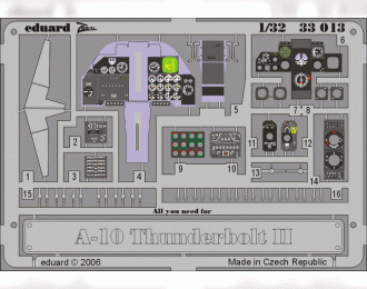 Фототравление A-10 dashboard