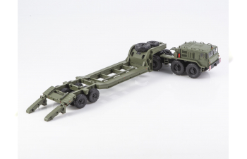 Минский 537 с полуприцепом-тяжеловозом, хаки