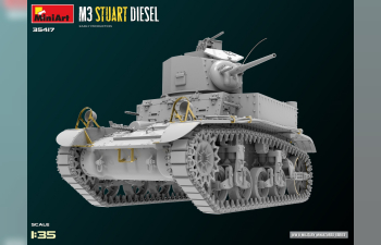 Сборная модель M3 Stuart Diesel Military 1945