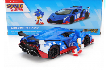 LAMBORGHINI Veneno N 91 With The Hedgehog Sonic Figure (2013), Blue Red