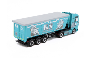 MAN TGX XXL sklápěč KS Containerdienst, blue