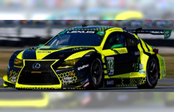 LEXUS Rc F Gt3 Team Aim Vasser Sullivan №12 24h Daytona (2021) R.Megennis - Z.Veach - T.Bell - F.Montecalvo, Black Yellow