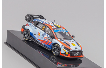 HYUNDAI I20 N Rally1 Team Shell Mobis Wrt №11 Winner Rally Montecarlo (2024) Thierry Neuville - Martijn Wydaeghe, 2 Tone Blue Red