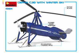 Сборная модель Вертолёт CIERVA C.30 w/ WINTER SKI