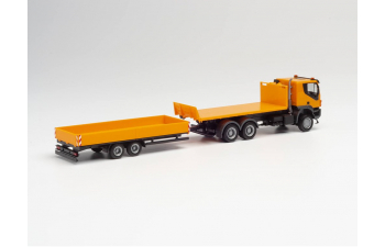 Iveco Trakker 6×6 Valník s Přívěsem Lowboy, yellow