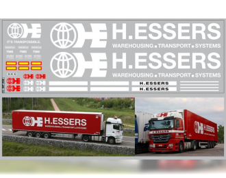 Набор декалей транспортная компания H.ESSERS вариант 1 (100х290)