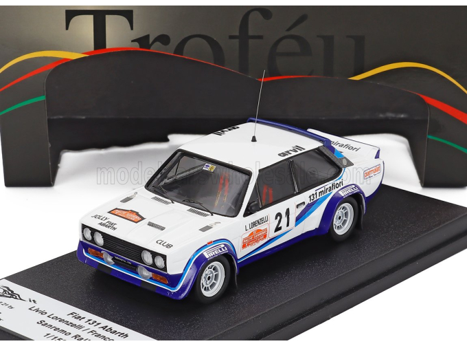 FIAT 131 Abarth №21 Rally Sanremo (1977) Livio Lorenzelli - Franco Collorafi, White