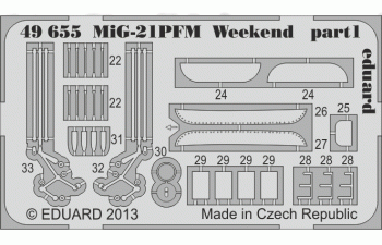 Фототравление для MiG-21PFM Weekend