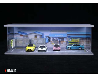 Diorama Canteen parking lot with light, various