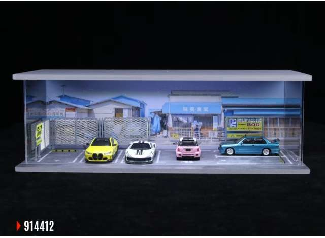 Diorama Canteen parking lot with light, various