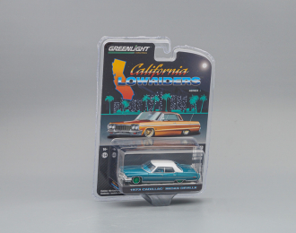 (Greenlight!) CADILLAC Sedan deVille 1973 Teal/White Roof