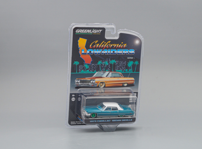 (Greenlight!) CADILLAC Sedan deVille 1973 Teal/White Roof