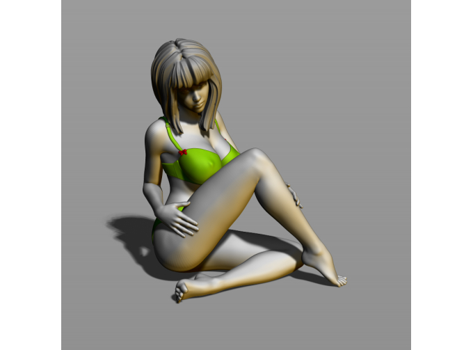 Фигура На пляже, окрашенная