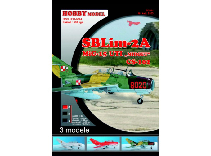 Сборная модель SBLim-2A, M.И.Г-15 УТИ, CS-102