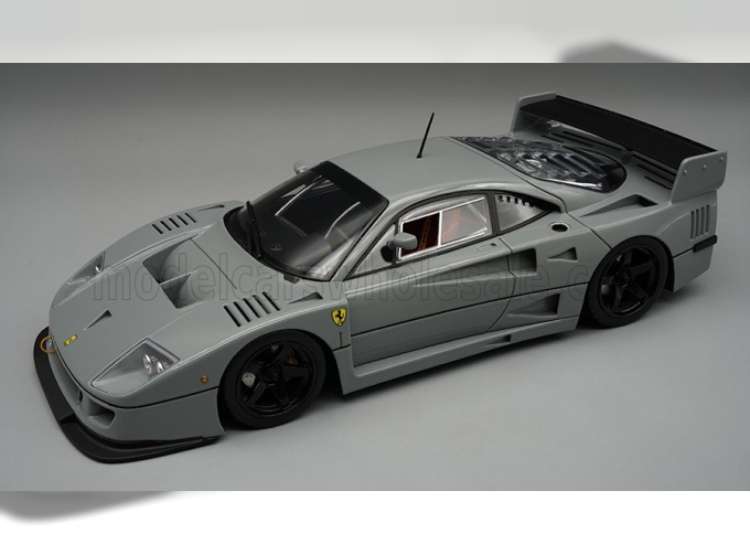 FERRARI F40 Lm Press Version (1996) - Black Wheels, Grigio Medio - Grey