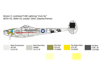 Сборная модель LOCKHEED MARTIN P-38j Lightning Caccia Airplane 1939