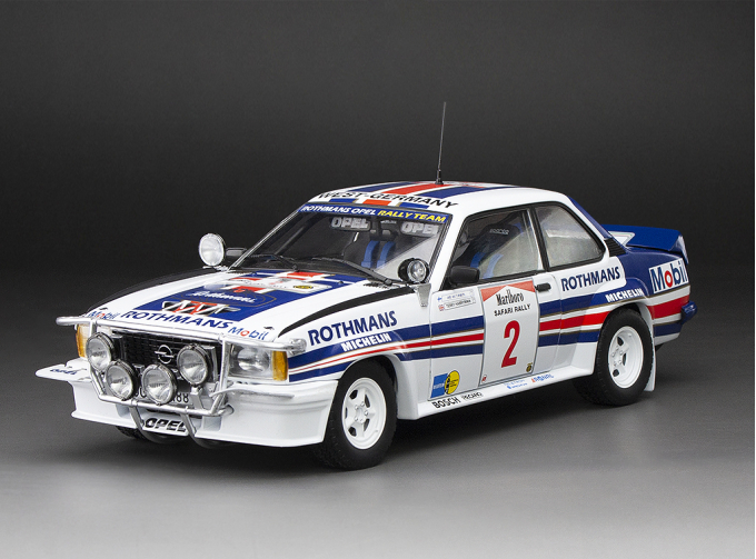 OPEL Ascona 400 Team Rothmans №2 Winner Rally Safary (1983) Ari Vatanen - Thierry Harryman, White