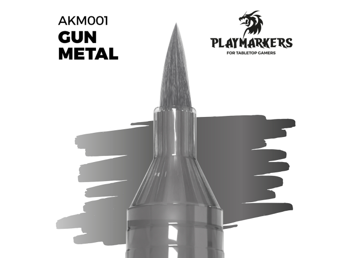 Маркер акриловый PLAYMARKER - Оружейный металл / GUN METAL – PLAYMARKER