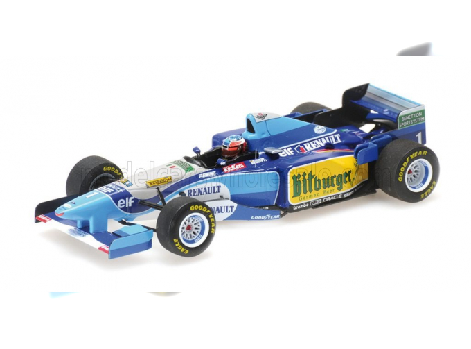 BENETTON F1 B195 Team Mild Seven Renault №1 World Champion Winner Pacific Gp (1995) Michael Schumacher, Blue Yellow