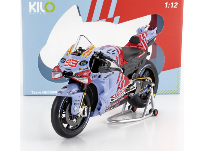 DUCATI Desmosedici Gp23 Team Gresini Racing №93 Motogp Season (2024) Marc Marquez, Light Blue