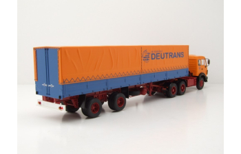 MERCEDES-BENZ NG 2232 Truck With Trailer Deutrans 1980, orange / blue