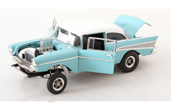 CHEVROLET Bel-Air Gasser (1957), turquoise-blue white