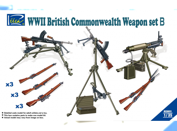 Сборная модель WWII British Commonwealth Weapon Set B