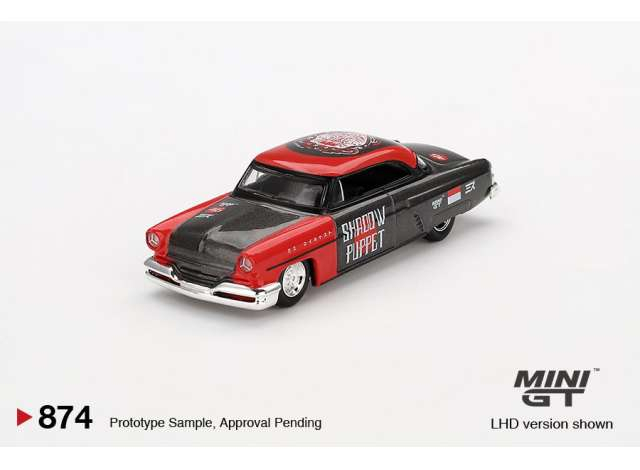 Lincoln Capri Hot Rod Shadow Puppet, black/red 1954