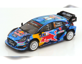 FORD ENGLAND Puma Rally1 Team Red Bull Ford World Rally M-sport N 8 3rd Rally Central European (2023) Ott Tanak - Martin Jarveoja, Blue Yellow Red