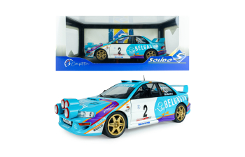 SUBARU Impreza WRC99 Team Belgacom (Night Version) #2 4th Rally Belgium Westhoek Ypres 1998 Jean Marc Fortin - Gregoire De Mevius, blue / white
