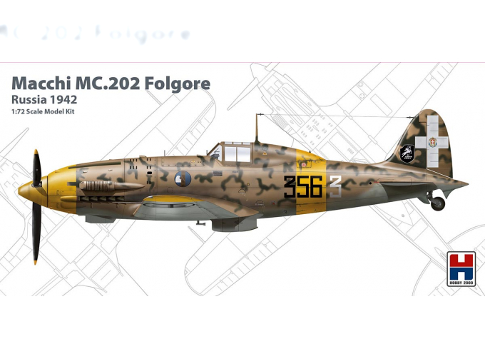 Сборная модель Самолет Macchi MC.202 Folgore - Russia 1942