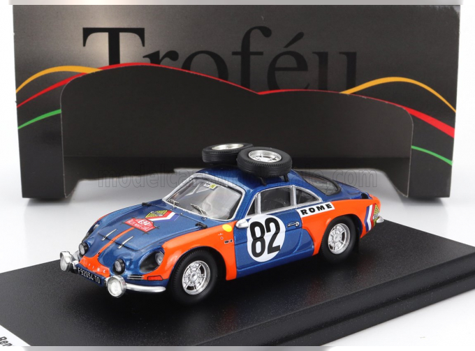 RENAULT A110 Alpine (night Version) №82 Rally Montecarlo (1973) Umberto De Bonis - Maria T.pelossa, Blue Orange