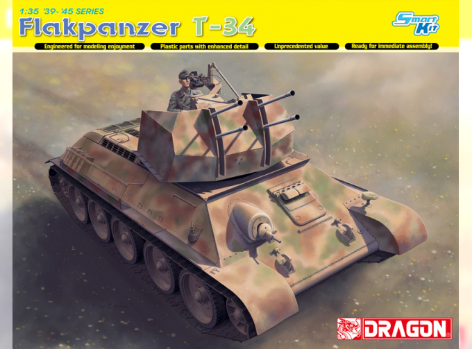 Сборная модель САУ Flakpanzer T-34r