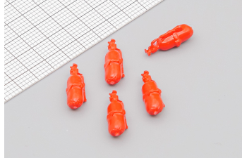 Огнетушитель ОУ-2 ранний (СССР), комплект из 5 штук