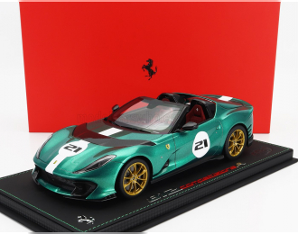 FERRARI 812 Competizione A №21 Spider (2022) - Con Vetrina - With Showcase, Green Jewel Met White