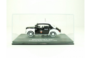 RENAULT 4CV "PIE" Police de Paris France (1956), Police World 1:43, черно-белый