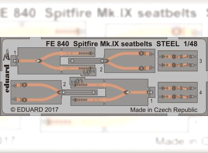 Фототравление Spitfire Mk. IX стальные ремни