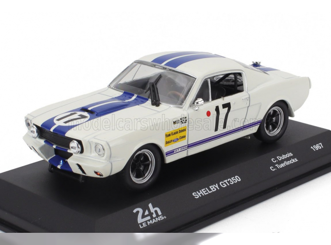 FORD Mustang Shelby 350gt 4.7l V8 Coupe Team C.dubois №17 24h Le Mans (1967) Claude Dubois - Chris Tuerlinckx, White Blue