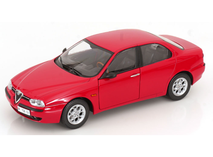 ALFA ROMEO 156 2.5 V6 24v (1997) – Black Interior, Rosso Alfa Red