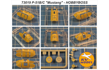 Маска окрасочная P-51B/C "Mustang" (HOBBYBOSS #80242, #80243) + маски на диски и колеса