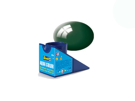 Краска акриловая водорастворимая - Зеленый мох, глянцевая, 18 мл