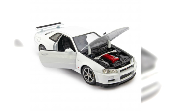 NISSAN GT-R R34, white