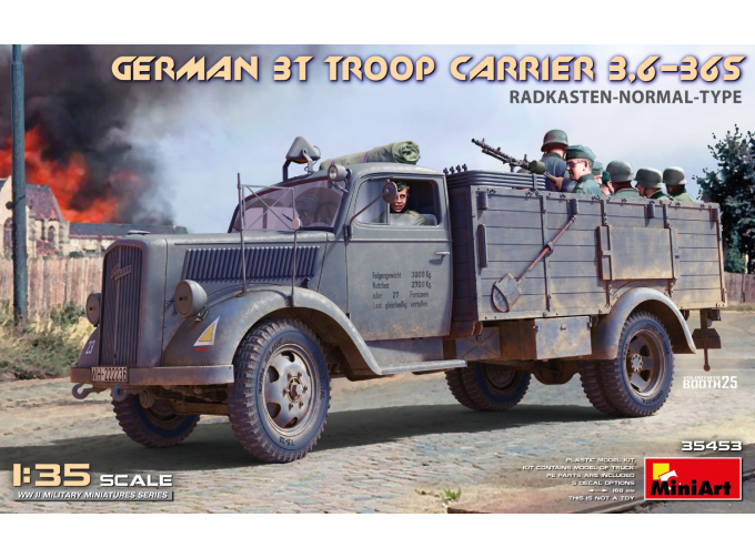 Сборная модель OPEL Blitz Truck 3t Troop Carrier Military (1942)