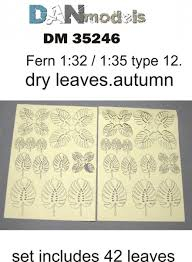 листья папоротника желтые, сухие набор № 12