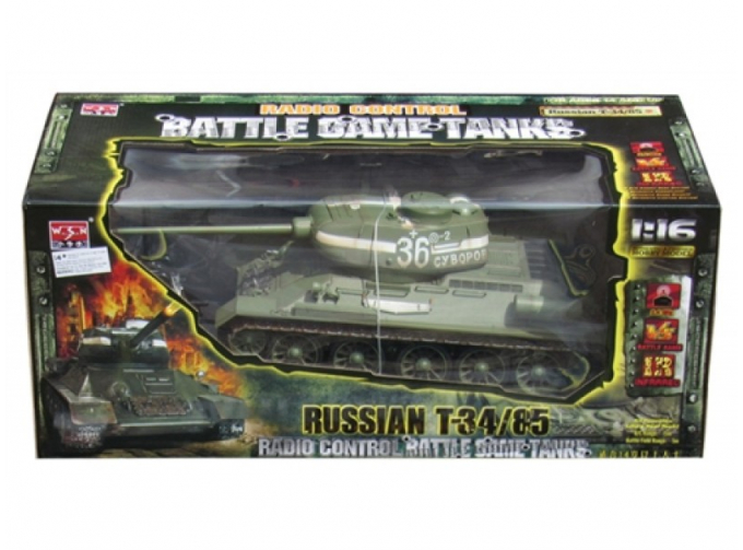 Радиоуправляемая модель Танк T-34/85, olive green