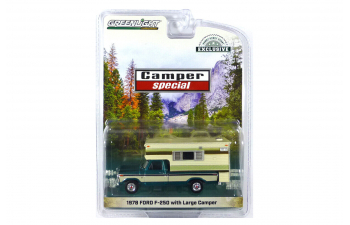 FORD F-250 Camper (1978) Dark Jade Metallic & Wimbledon White