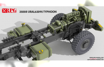 Сборная модель Russian 63095 Typhoon-U 6x6 Mine resistant ambush protected vehicle w/Sagged wheel set x6 PCS